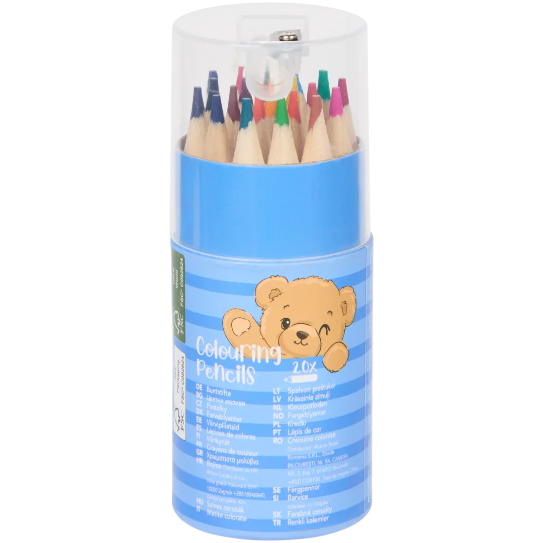 Crayons de couleur pour enfant avec taille-crayon