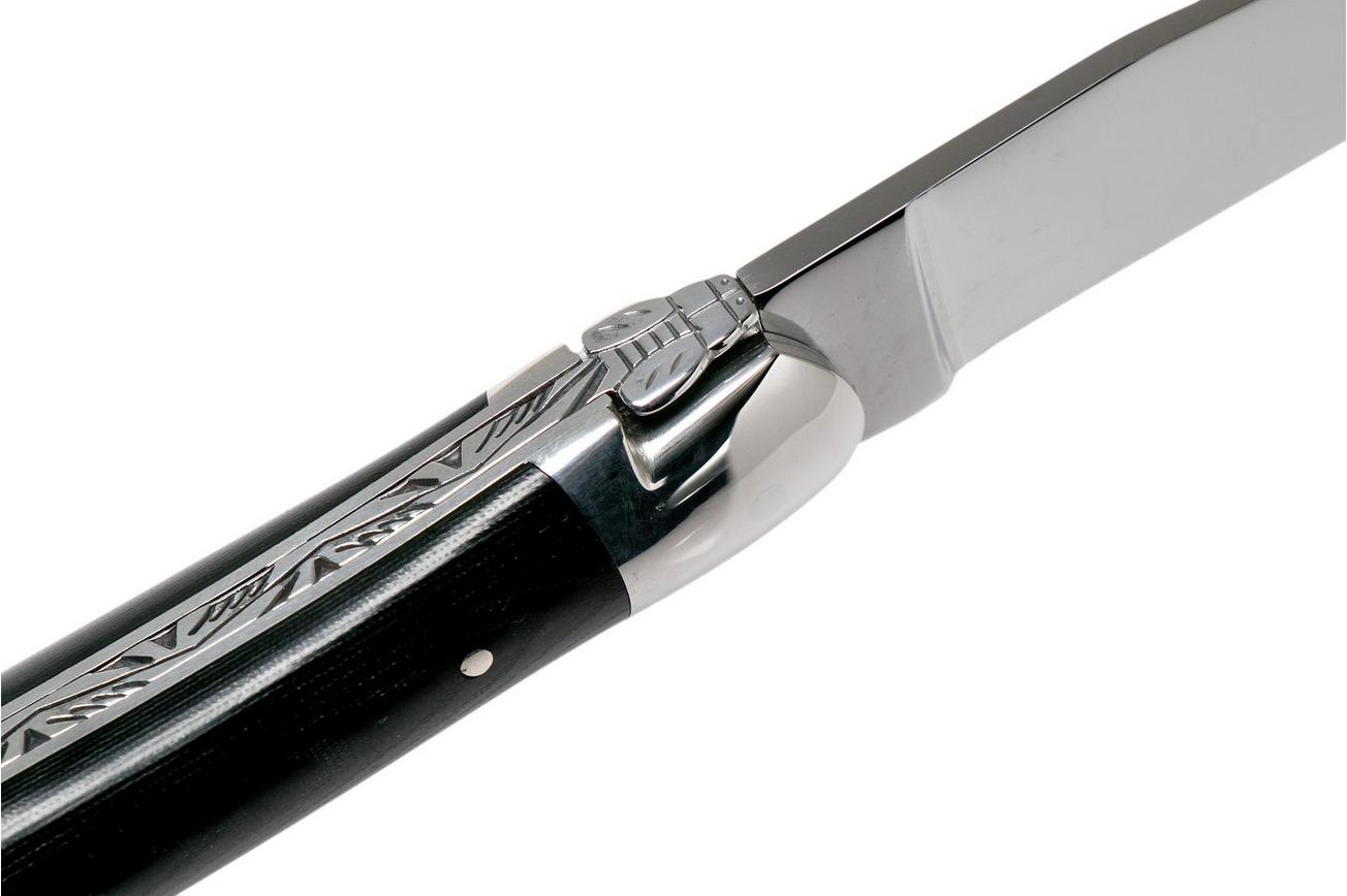 Forge de Laguiole 1211INTCNOIB 11cm, zwart micarta, laguiolemes