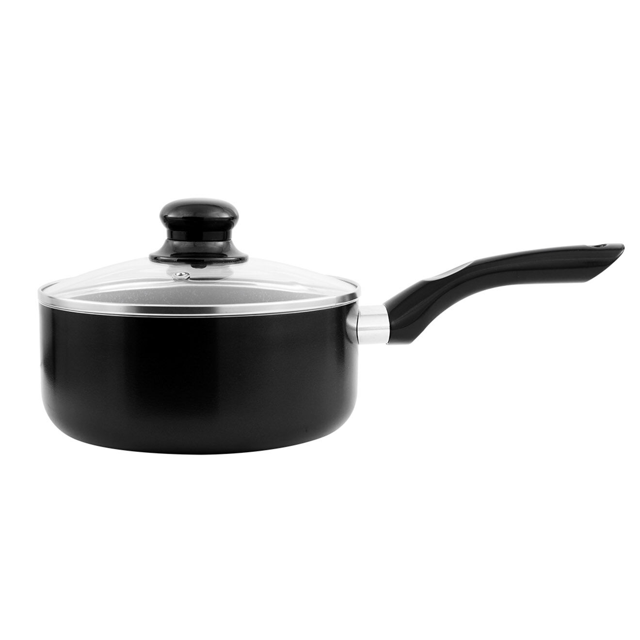 Kitchencook Casserole aluminium avec couvercle laura cas20tfsi noire - D. 20 cm