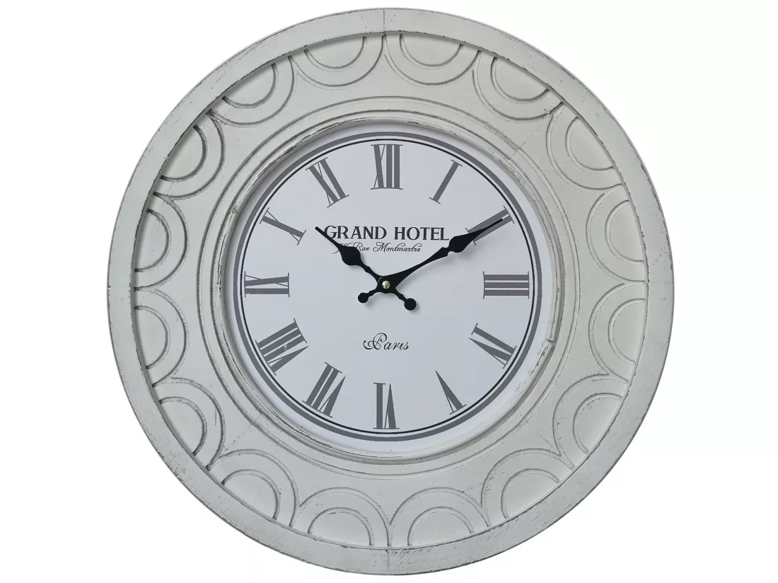 Grande Horloge Murale Horloges Shabby Mdf Blanc pour Cuisine Salon