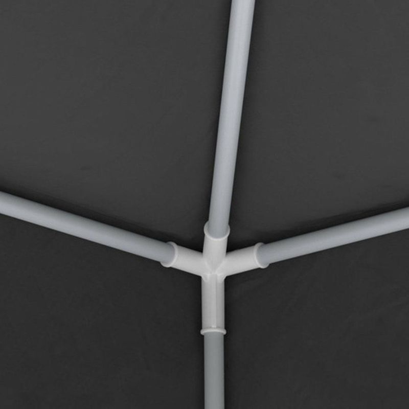 Feesttent - Antraciet - Polyethyleen - Staal - Inclusief Zijpanelen