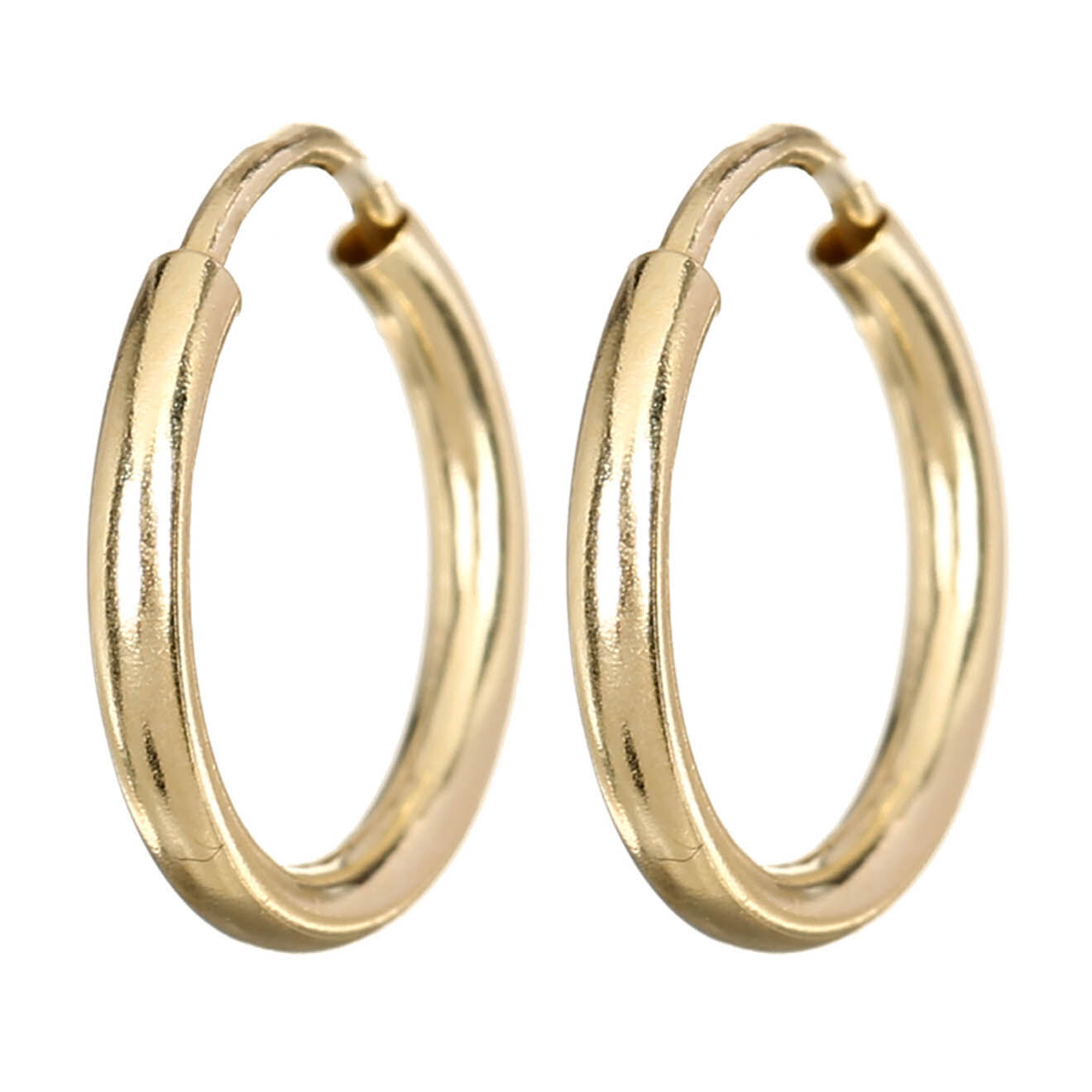 Instant d'Or Boucles d'oreilles Créoles Simplicité or jaune - 11 mm