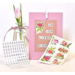 Stickers de lettres Z-Design HOME , lettres A-Z noir - Pochette de 104