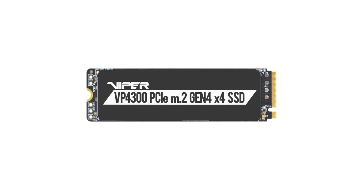PatriotViper VP4300 2 TB SSD  (Zwart, VP4300-2TBM28H, PCIe 4.0 x4, NVMe 1.4, M.2 2280)
