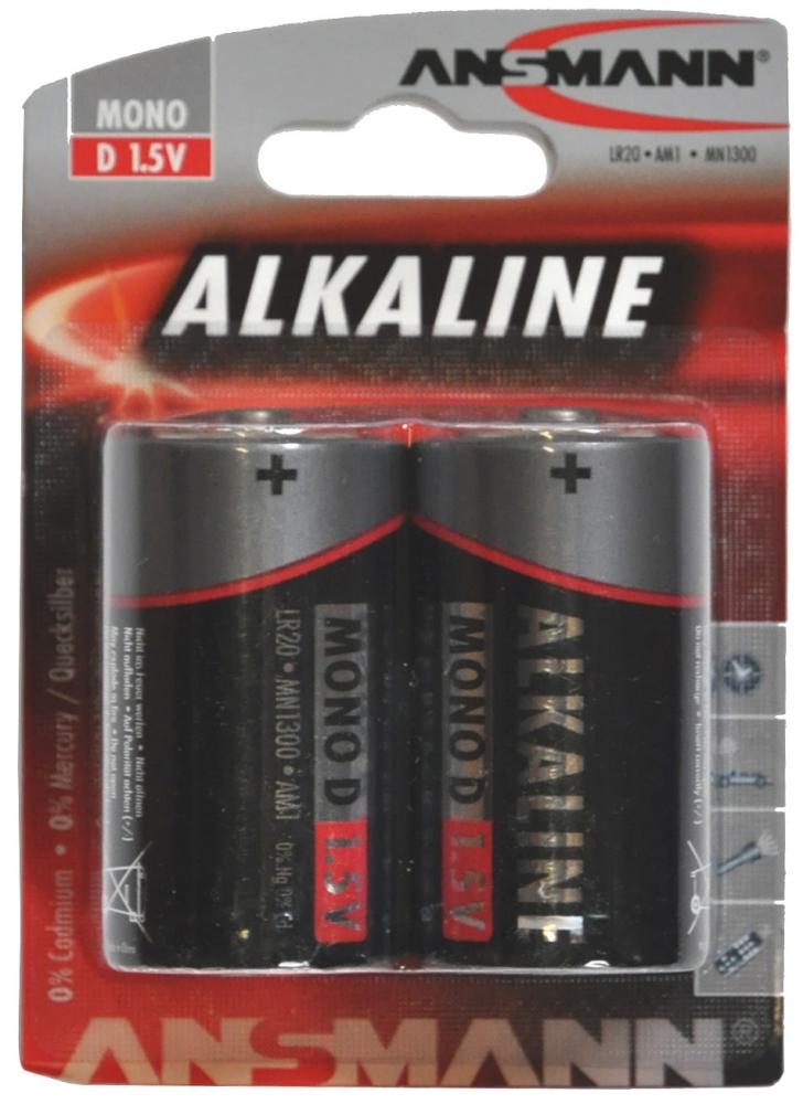 Batteri ANSMANN R20/D 2 stk. Alkaline
