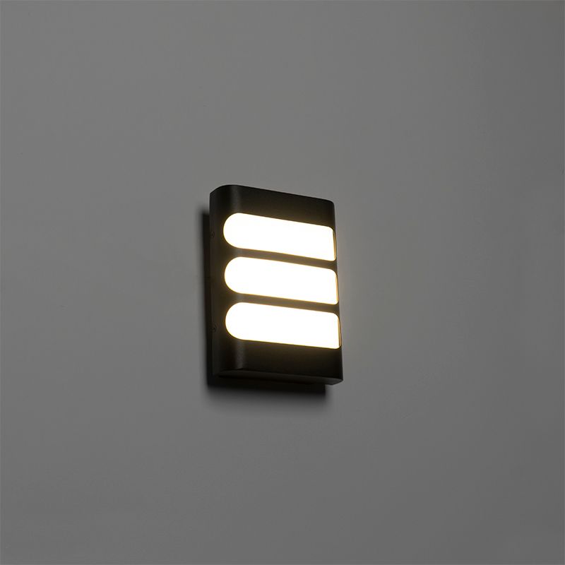 Buitenwandlamp zwart incl. LED met licht/donker sensor - Gaev