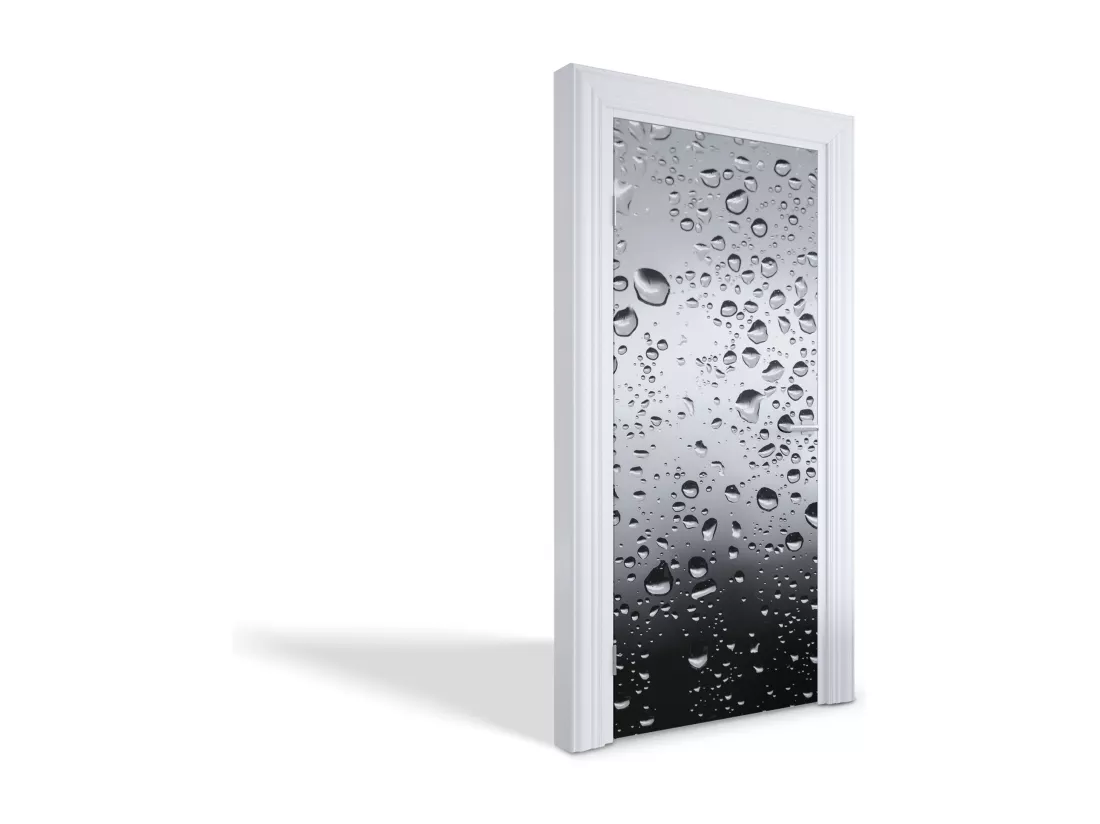 Stickers décoratifs pour portes intérieures - Gouttes de Pluie 95x205 cm