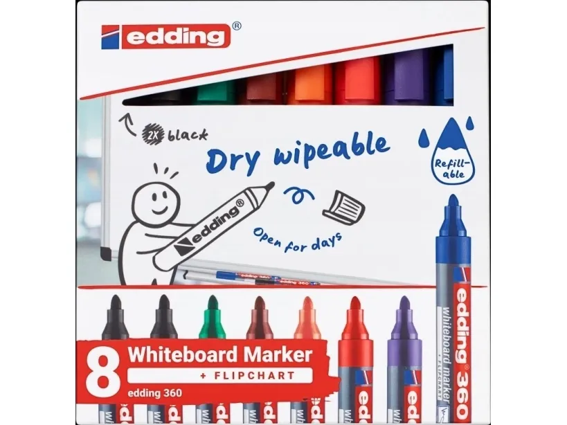 Edding 360 board marker 8stk etui