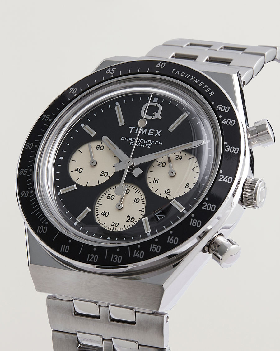 Timex Q Chronograph 40mm Black Dial