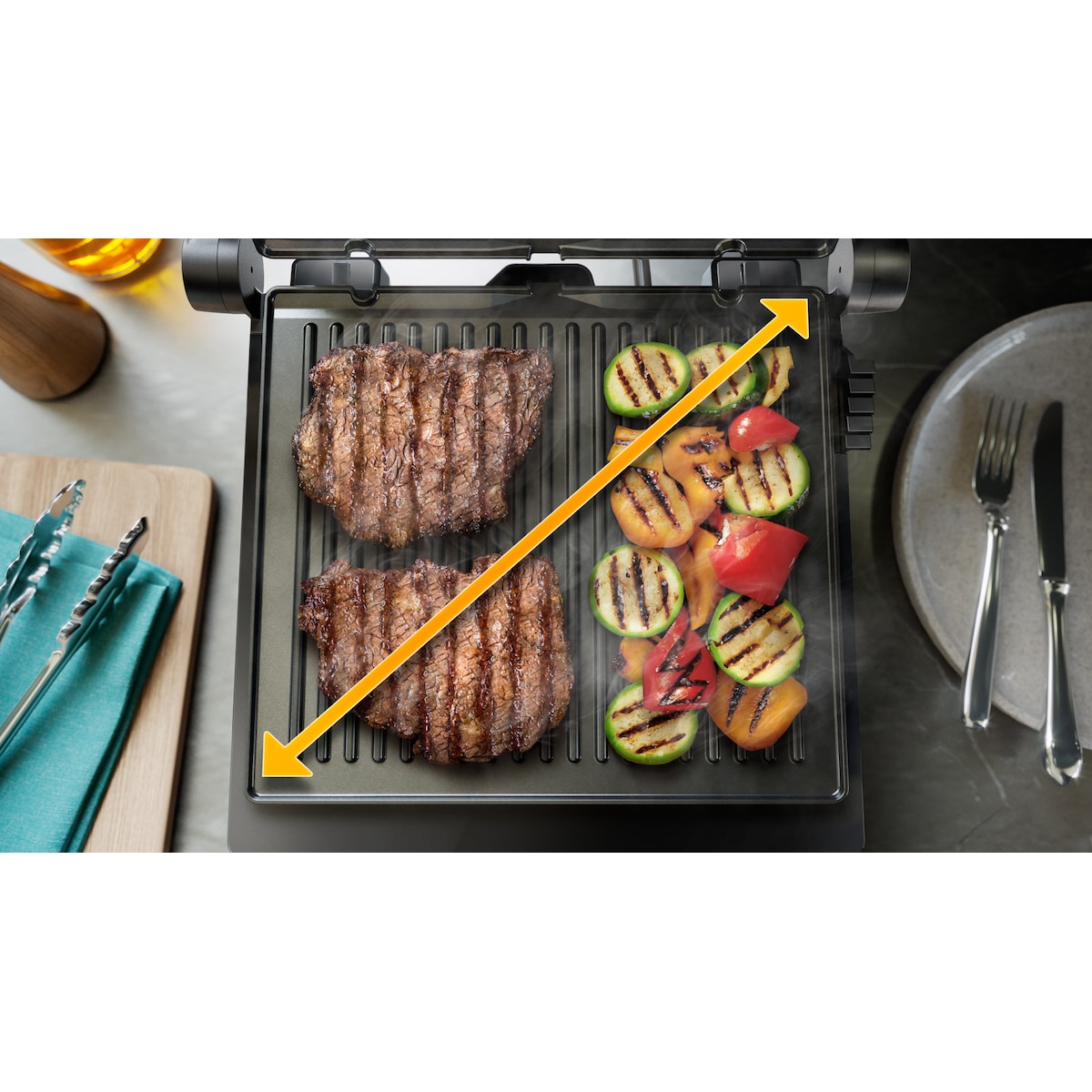 Philips 7000 Series elektrisk grill HD6307/70 (sort)