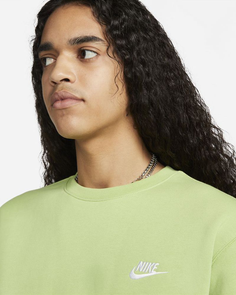 Sweat-shirt Nike Sportswear Club Fleece Vert Vif pour homme
