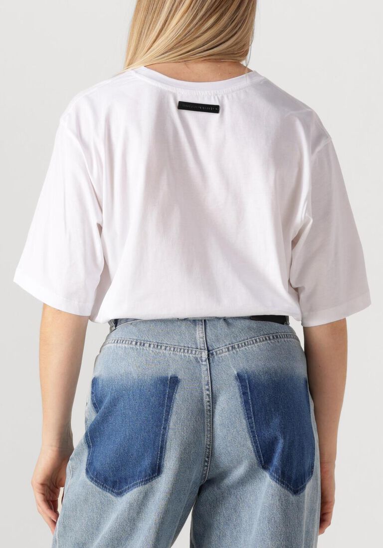 witte haute l'amitié t-shirt crew rub print tee