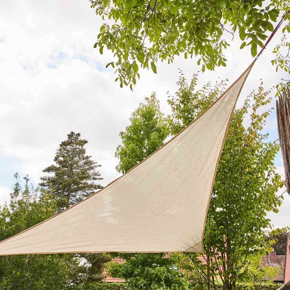 Sonnensegel SOLINO - grau - 3-eckig - 360 cm