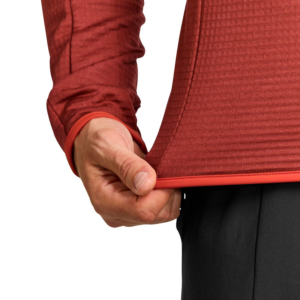 ORTOVOX Fleece Grid Jacke Herren clay orange