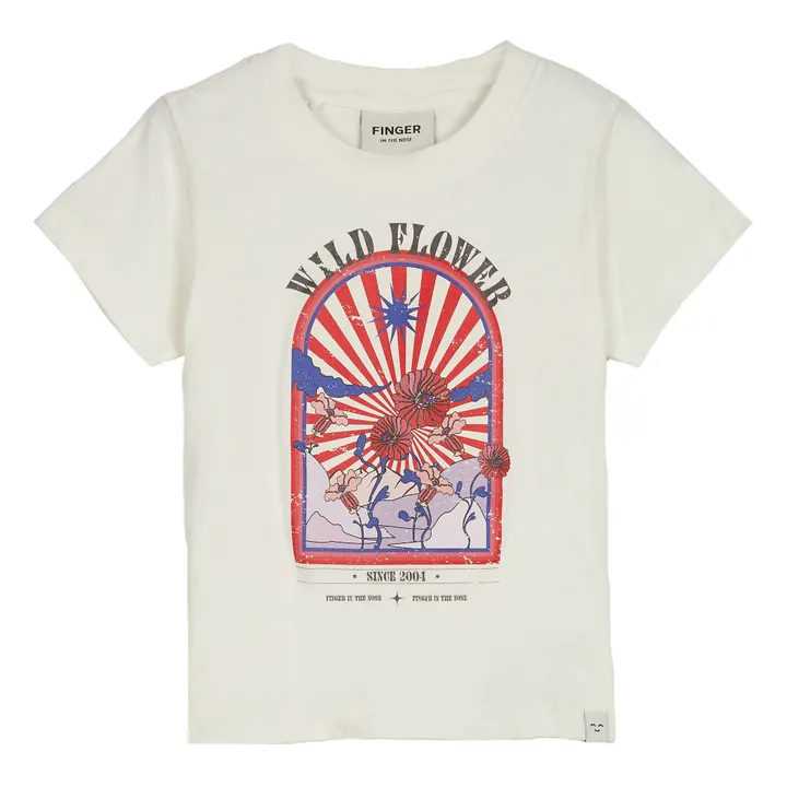 Finger in the nose T-shirt Kelly Flower | Blanc