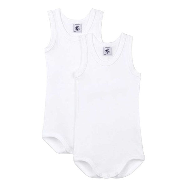 Lot 2 Bodies SM Hvide - Petit Bateau → Luksusbaby.dk