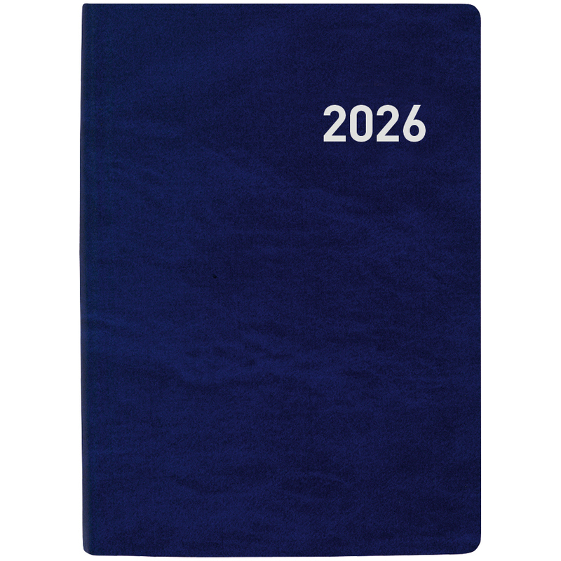 Biella Agenda 2026 Mittelformat, 1 Woche / 2 Seiten, blau