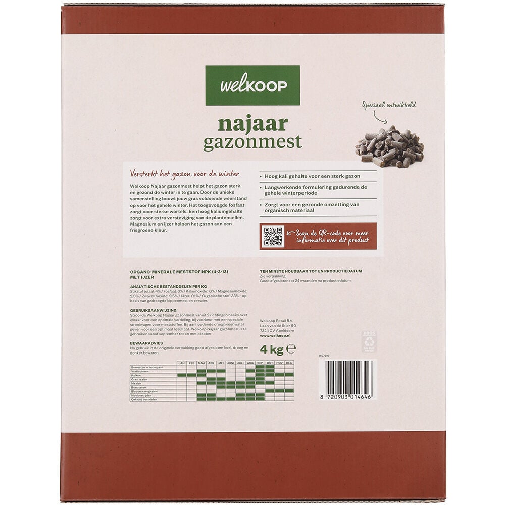 Welkoop - Najaar Gazonmest - 105 m2 - 4 Kilogram