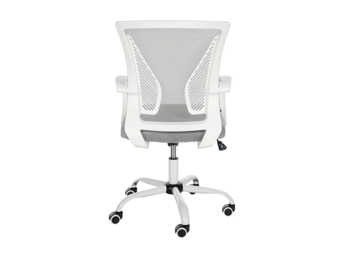 Chaise de bureau - Microfibre & Métal - Gris clair - Tracy