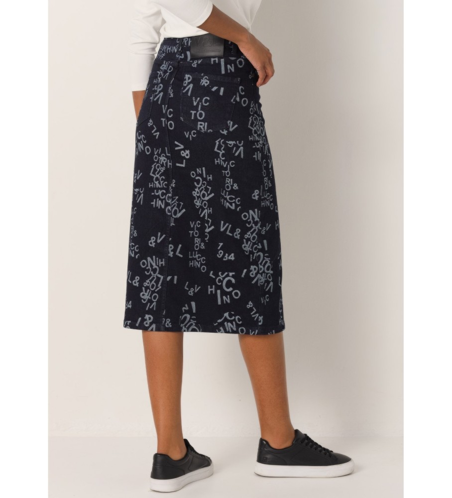 Victorio & Lucchino, Saia jeans V&L Navy