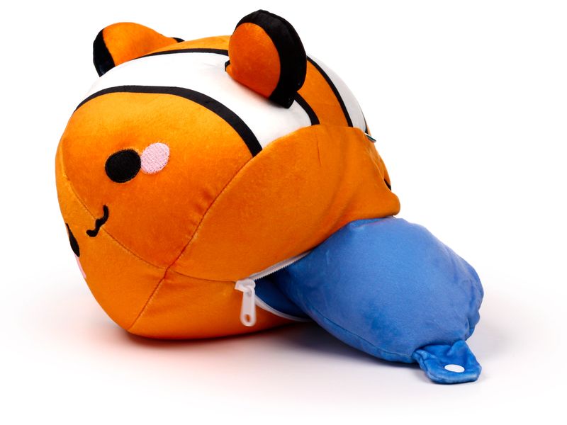 Sombo Reisekissen Plüsch 2 in 1 Clownfisch Plüsch Memory Foam Reisekissen