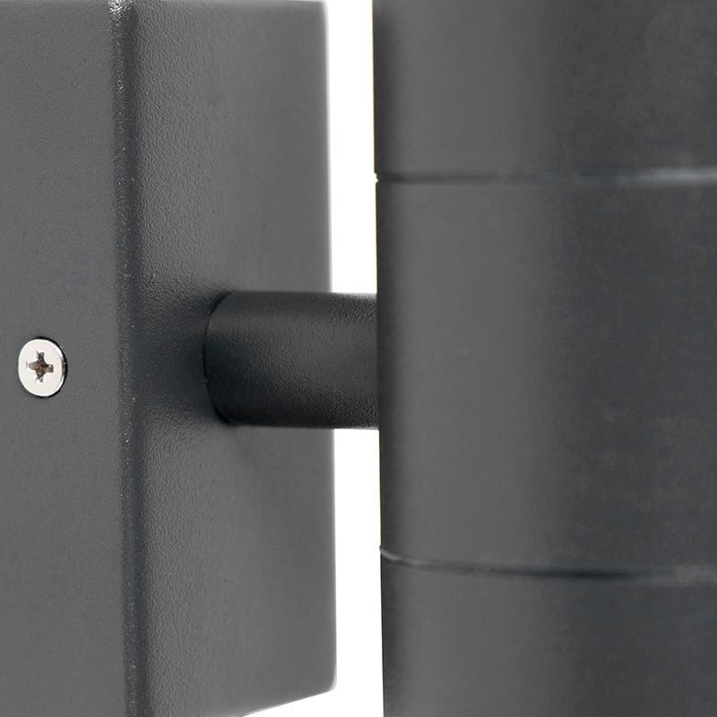 Buitenwandlamp donkergrijs 2-lichts IP44 - Duo