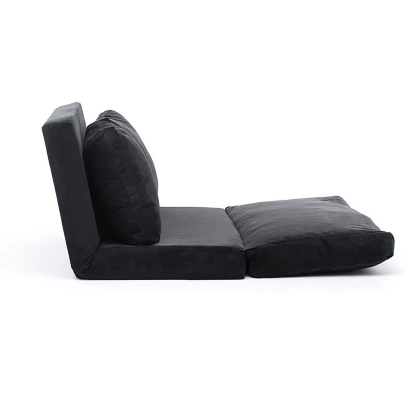 Homitis Banquette Convertible 2 places Taida noire - 120x68x26 cm