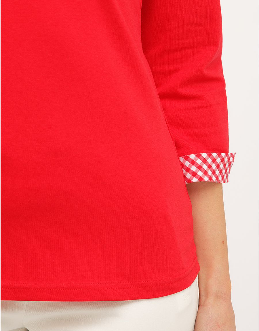 T-Shirt polo coton rouge