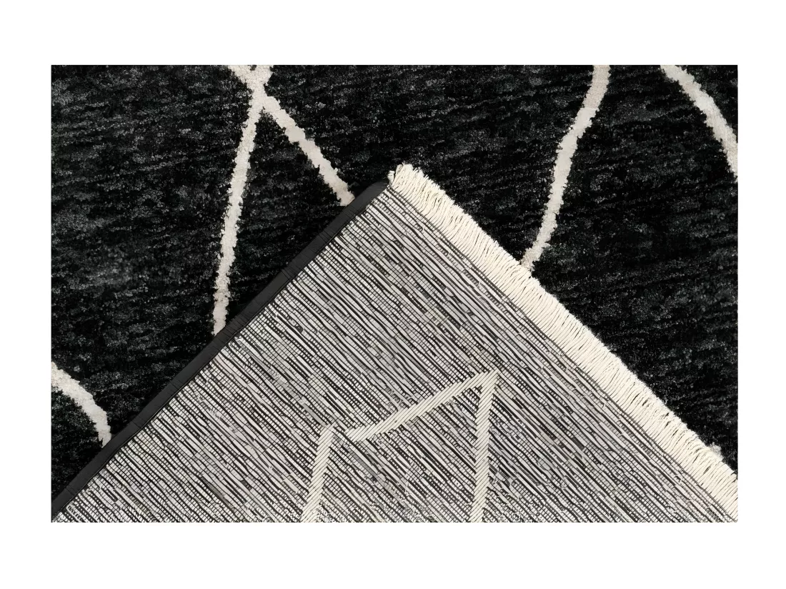 Tapis 290x200cm, design A205R coloris graphite - Confort et élégance pour votre intérieur