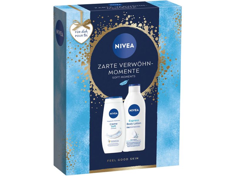 NIVEA Geschenkset Soft Moments 2024 Verwöhnende Pflegeprodukte für Damen