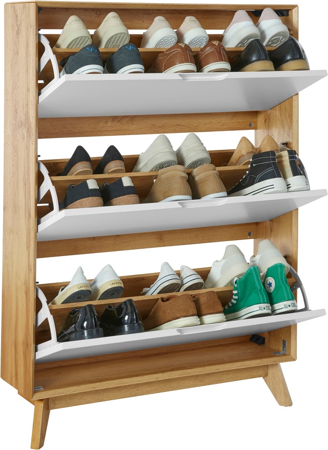 andas Schuhschrank »Pandrup« mit 3 Klappen, ca. 8 Paar Schuhe pro Klappe, Höhe 125 cm