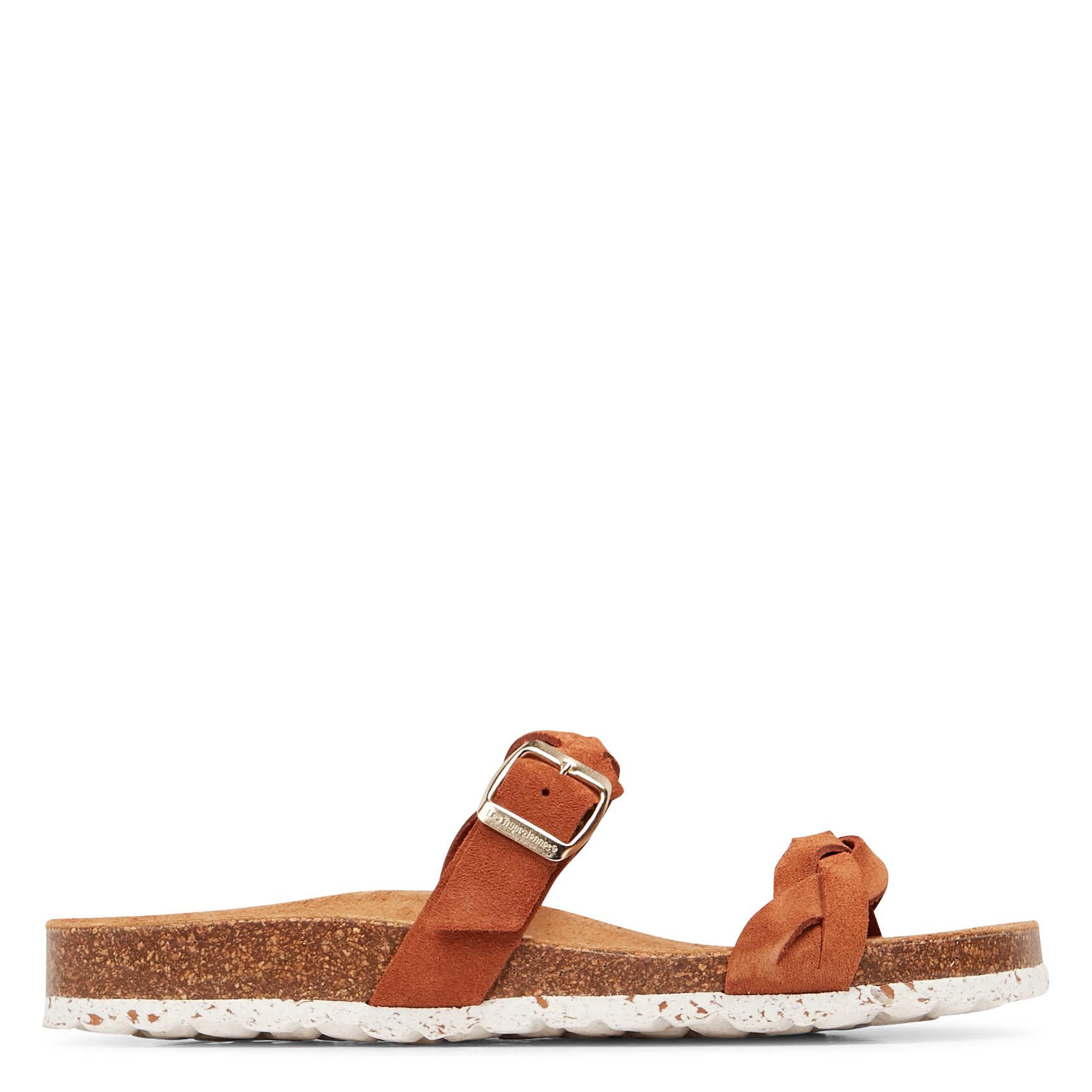 ZAGORA - Mules à doubles brides en cuir| Marron