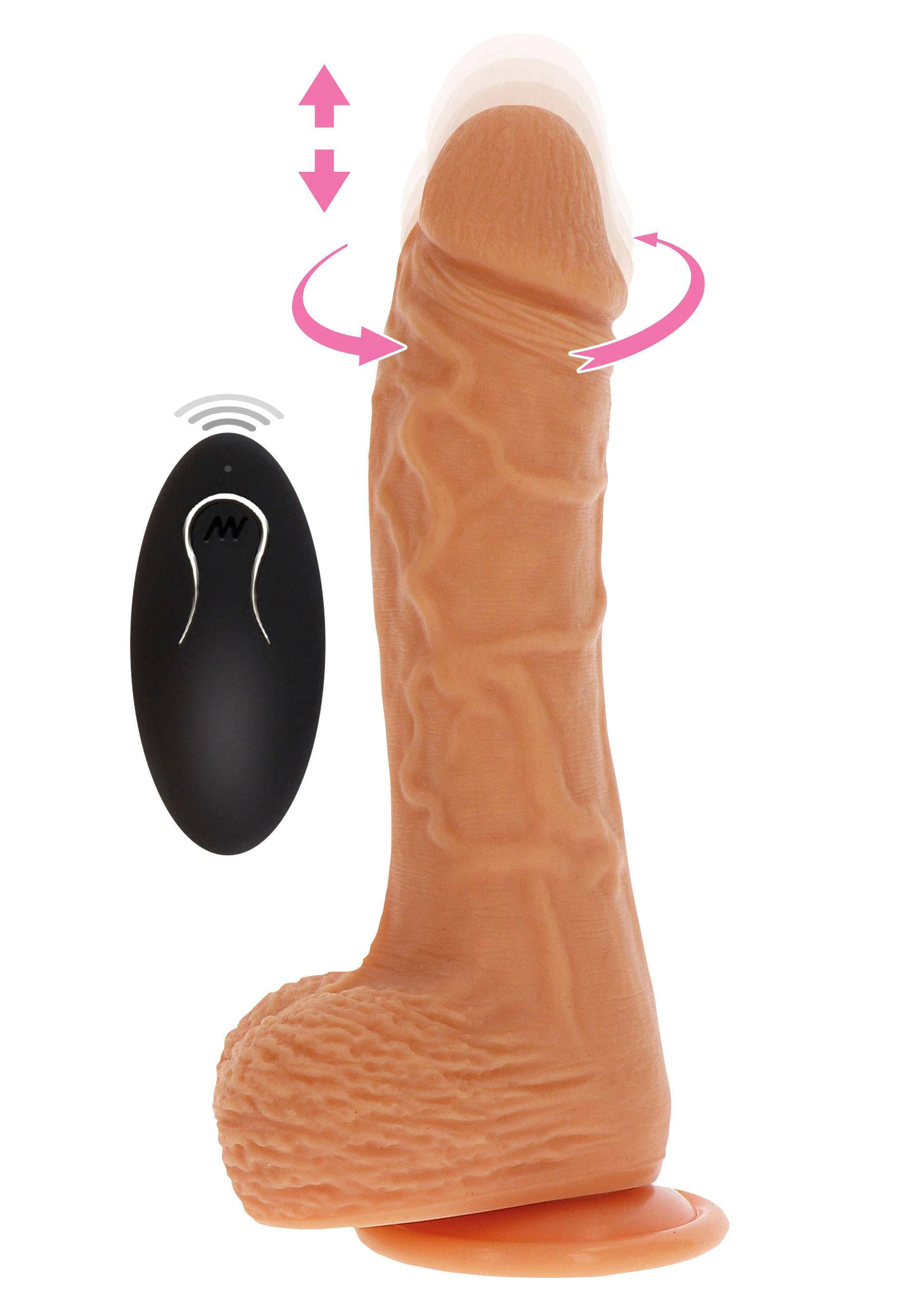ToyJoy Up&Down Rotating vibrerende dildo