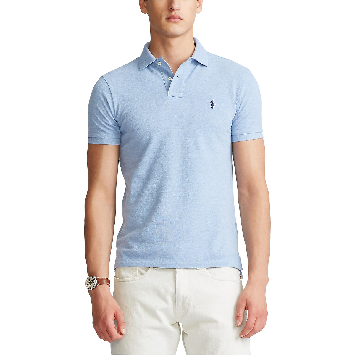 POLO RALPH LAUREN<br>Polo slim fit confeccionado em piqué de algodão