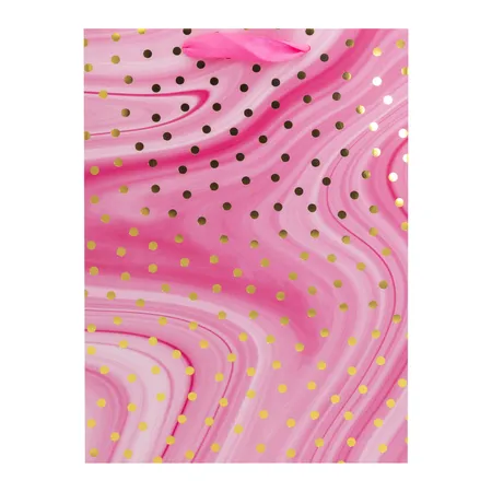 Idena Geschenktasche Dot pink 25x34,5x8cm FSC-Mix