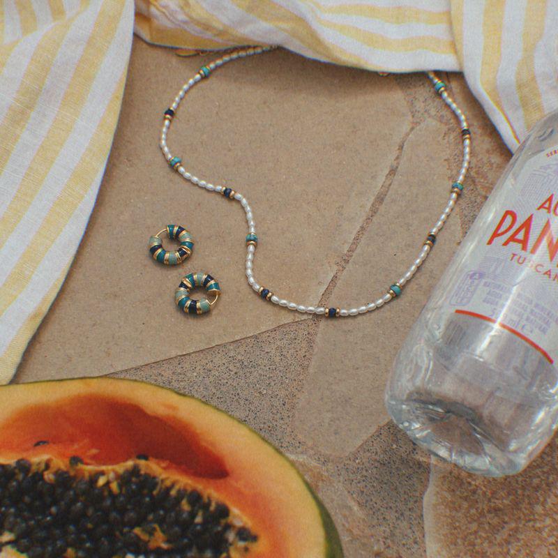 Orelia Jewellery Pearl & Stone Beaded Necklace