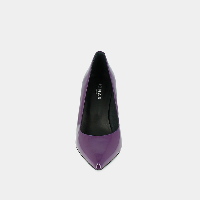 Escarpins à bouts pointus  en cuir vernis violet