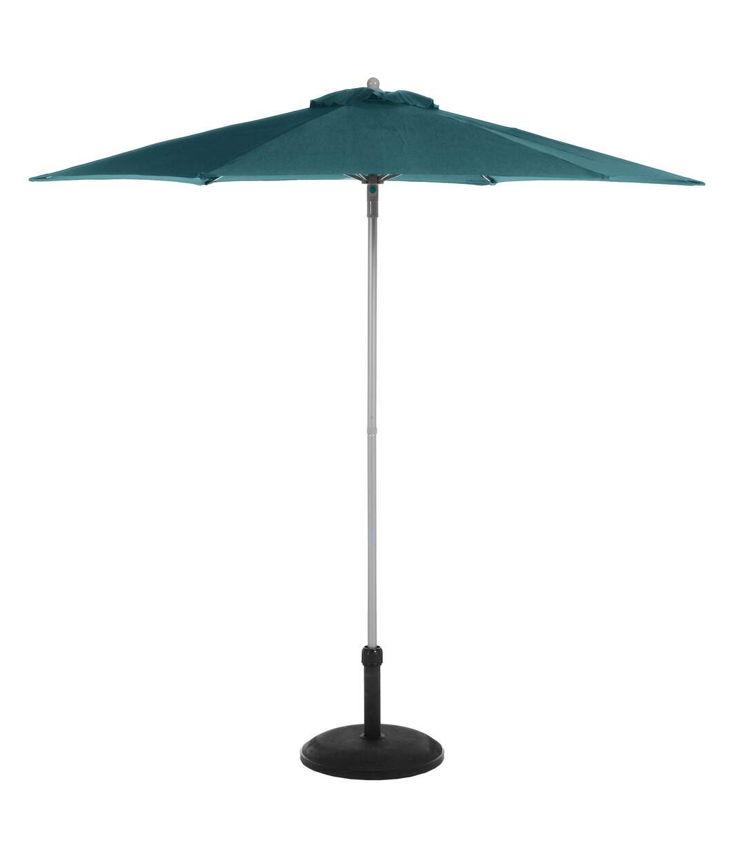 Parasol droit rond Anzio - Diam. 230 cm - Bleu canard