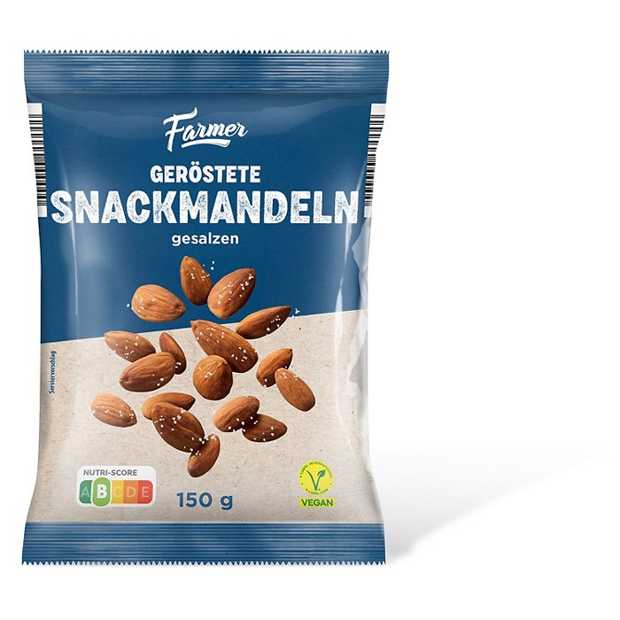 FARMER Snack-Mandeln 150 g, Geröstet & gesalzen