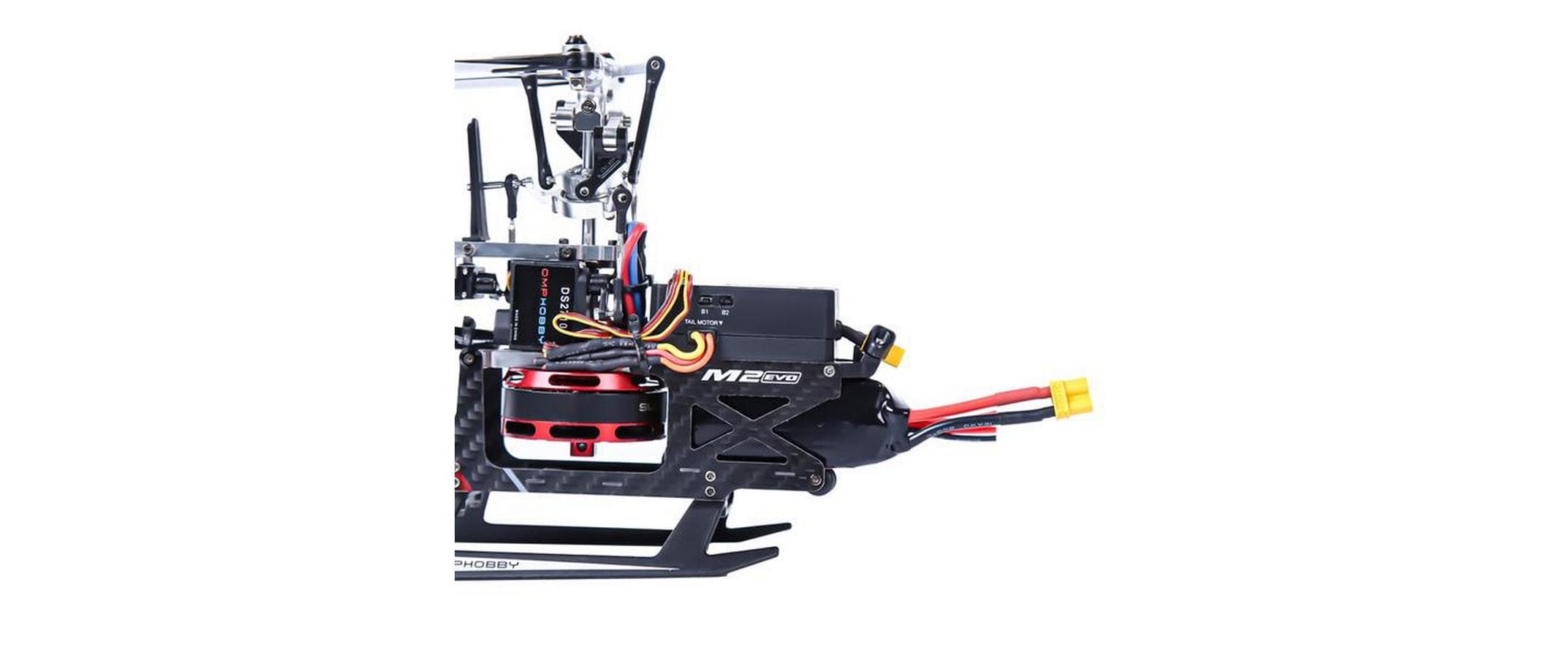 Helikopter M2 MK2 BNF Rot<br>3D Heli mit neuem Bluetooth-fähigen Flight-Controller