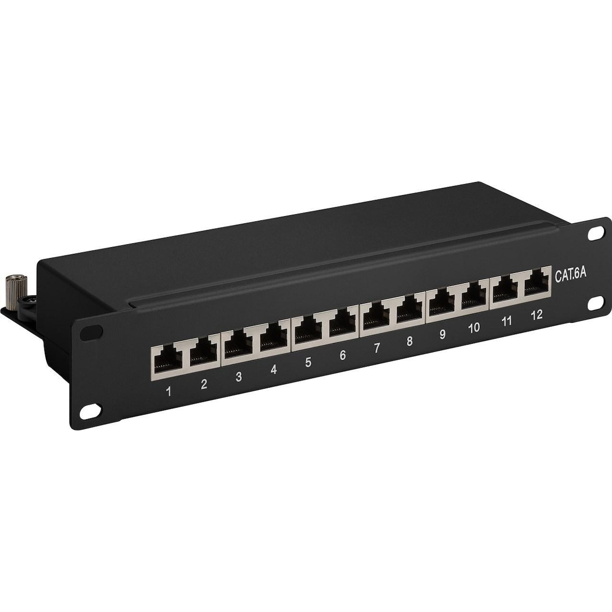 Goobay CAT 6a 10 tommer (25,4 cm) patchpanel, 12 porter