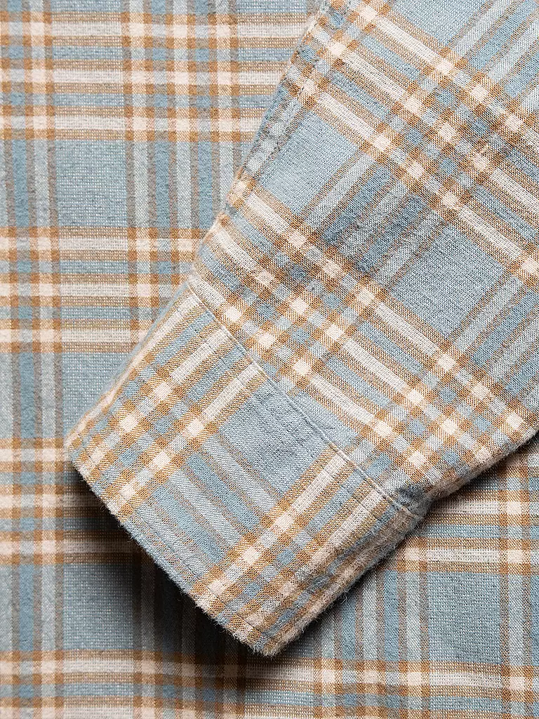 NUDIE JEANS Flanellhemd FILIP PRARIE hellblau