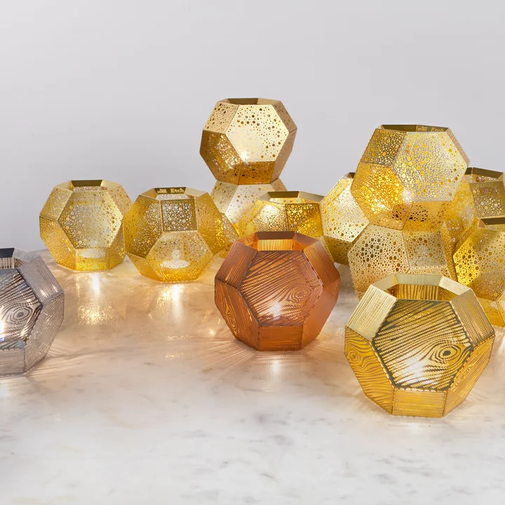 Tom Dixon - Etch Teelichthalter, ETT02, Edelstahl