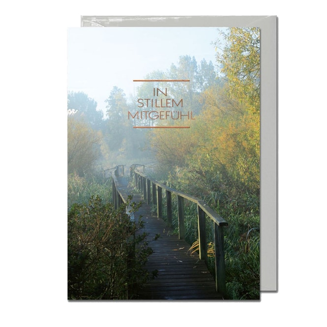 Trauerkarte - In stillem Mitgefühl - mit Umschlag