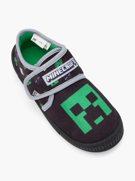 Minecraft Geschlossener Hausschuh Schwarz