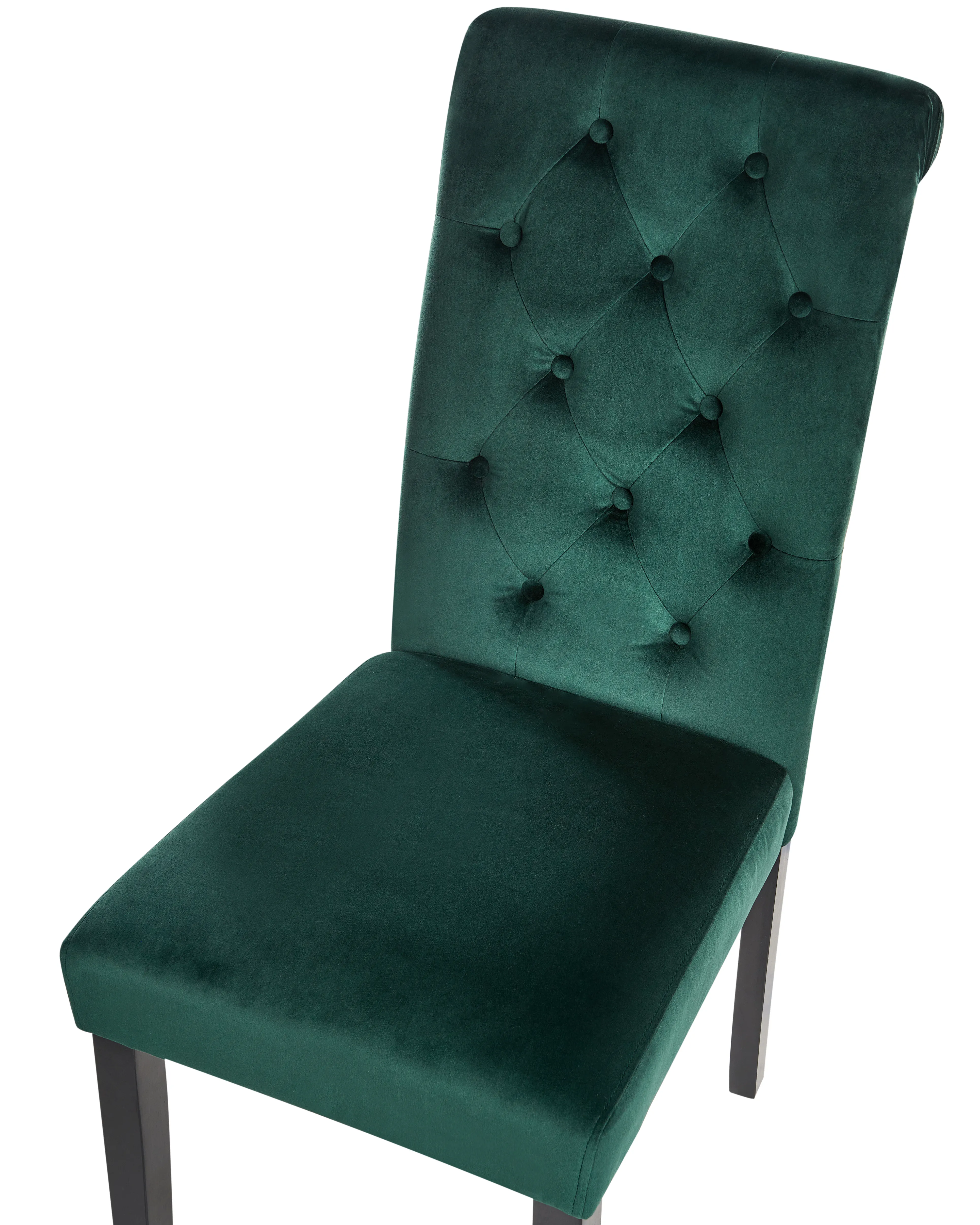 Set van 2 eetkamerstoelen VELVA Fluweel Donkergroen