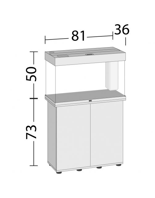 Juwel Aquarium Rio 125 Led 80x35x50 cm - Aquaria