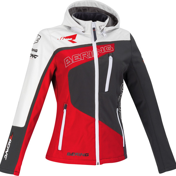 Bering - Veste Softshell Racing Lady Noir / Rouge / Blanc