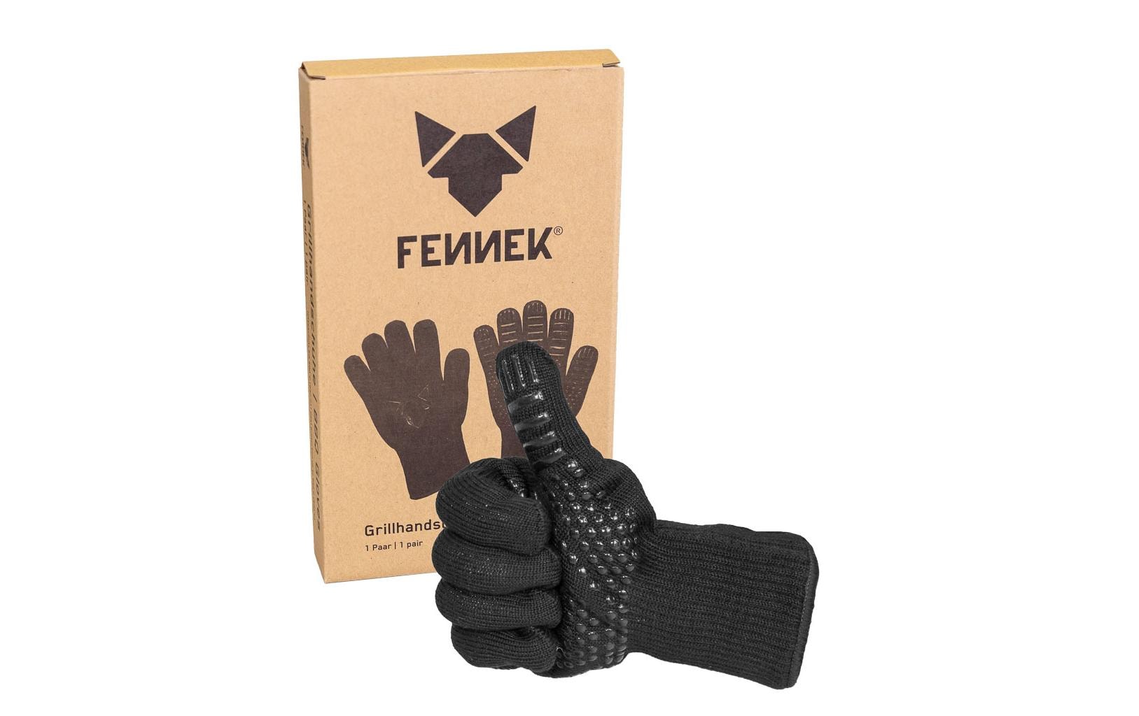 Grillhandschuh mit Logo, SchwarzHitzebeständige Grillhandschuhe aus Aramid