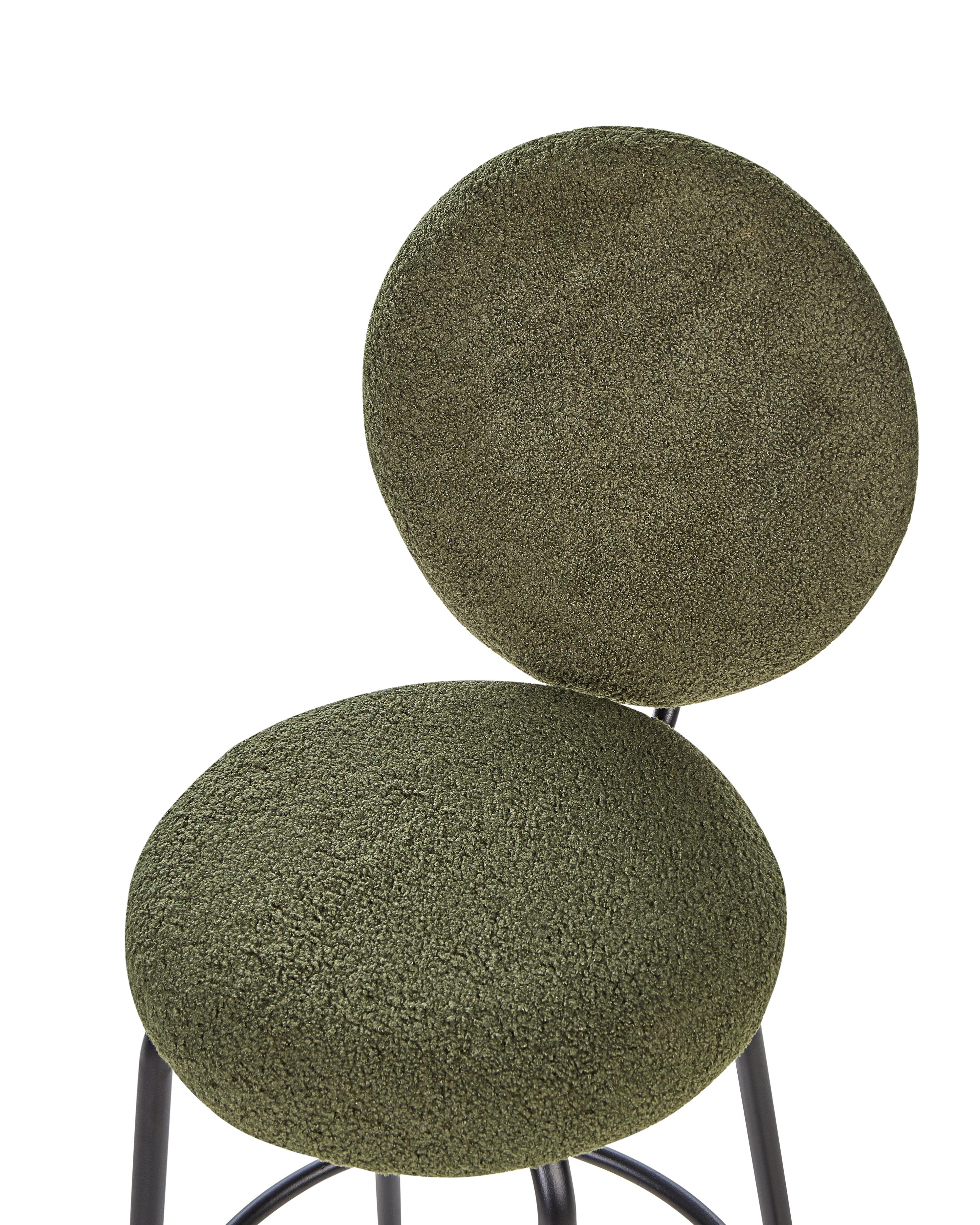 Set van 2 barstoelen EMERY Bouclé Donkergroen